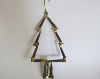 CHRISTMAS TREE ORNAMENT made of brass and steel nails