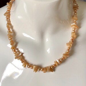 Pearl and Mother-of-Pearl Necklace, Free Shipping