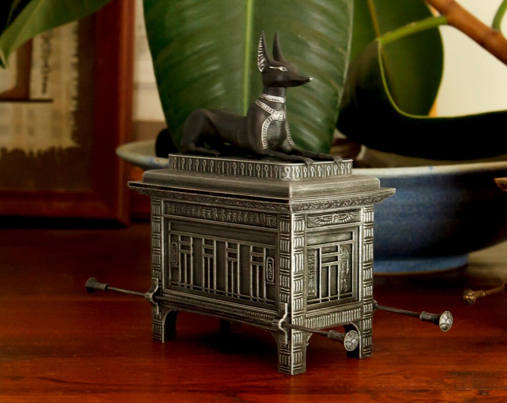 Egyptian Anubis Themed Trinket Box With Dog Statue. 3D Printable STL ...
