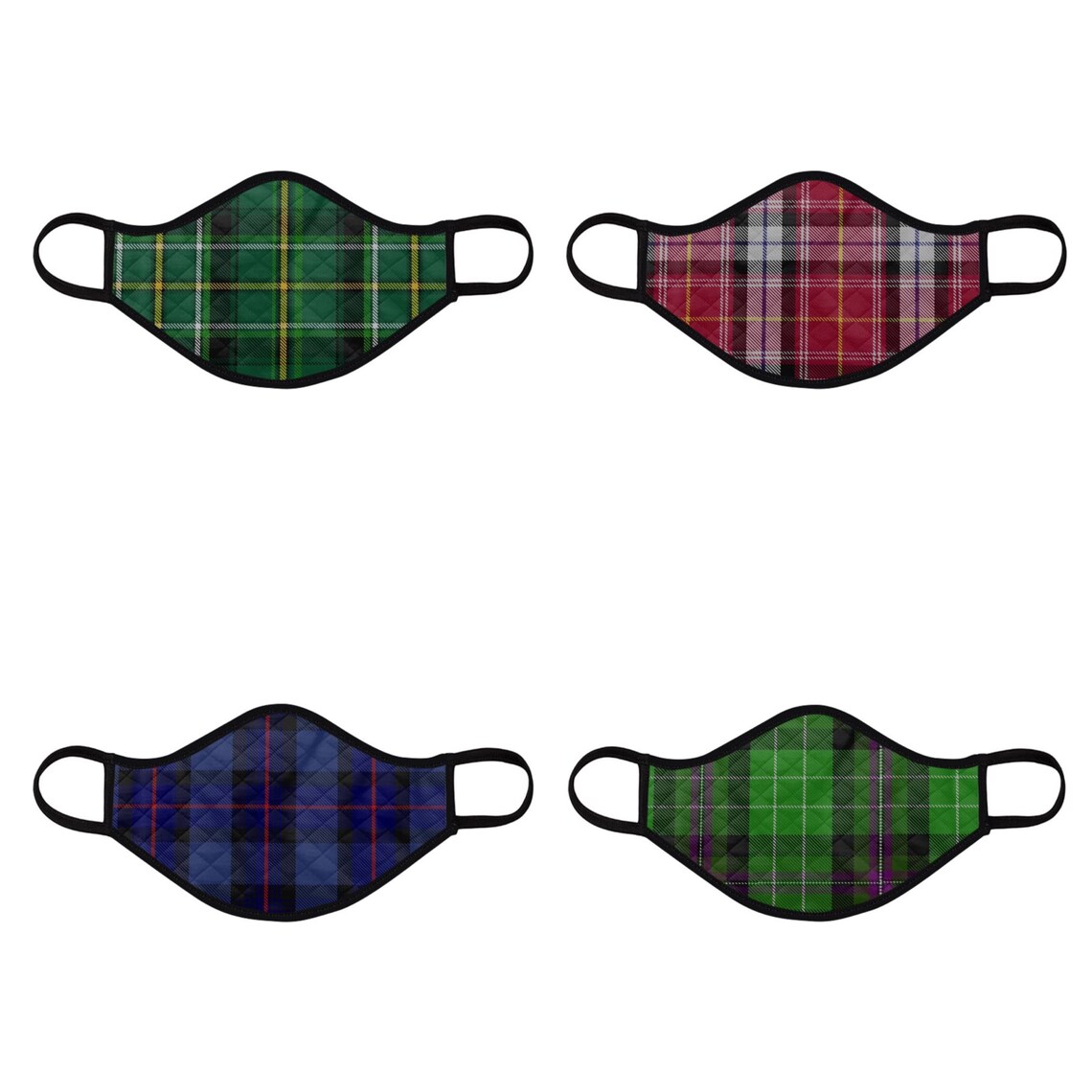 Tartan Face Mask Scottish Football Tartans Hearts Hibs Etsy