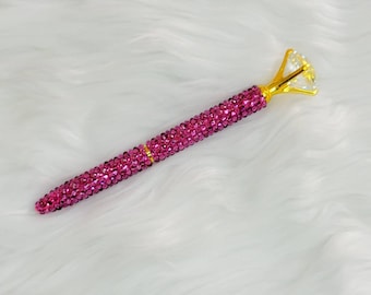 Fuchsia Bling Diamond Pen, Rhinestone Pen, Bling Pen