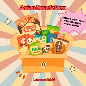 We&#39;re Back! Asian Snack Mystery Box Authentic Japanese Korean Chinese Treats 15 or 30 Item Variety Pack Candy Chips Cookies Gift Surprise