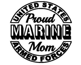 Download Proud Usmc Mom Boot Band Bracelet Anklet With Round Marine Etsy