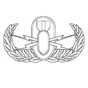 Armed Forces Basic Explosive Ordinance Disposable EOD Badge