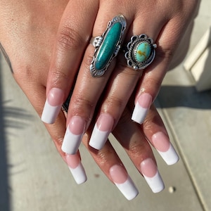 Carmela Soprano French Tip Manicure Press On Nails | Gel X | The Sopranos Nails