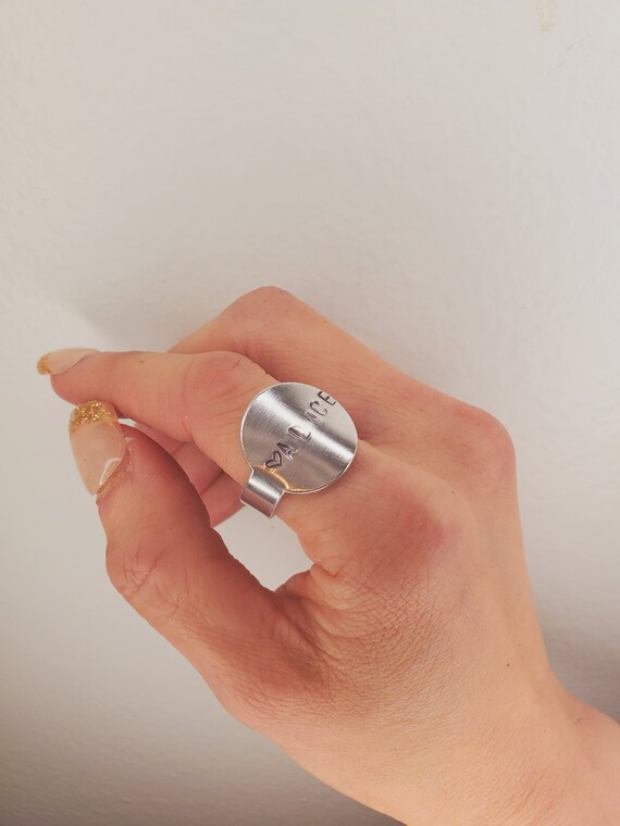 パーソナライズされたラップリング カスタムイニシャルリング 刻印入りリング ダブルリング スタッカブルリング - RWR 並行輸入 イニシャル T - オーバーラップリング ⁄ イニシャル N リング