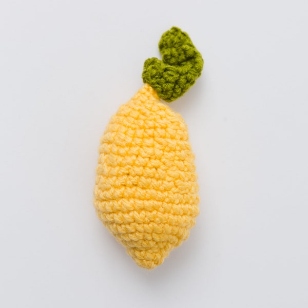 lemon hand knitted fruit