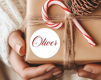 Personalized Christmas Gift Stickers, Custom Name Tags
