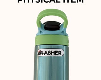 PHYSICAL Personalized Kids Name Stickers | Waterproof Labels for Water Bottles, Lunch Boxes, School Supplies | Custom School & Camp Labels