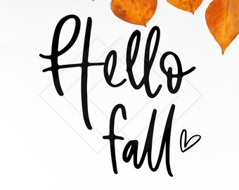 Hello Fall Dxf | Etsy
