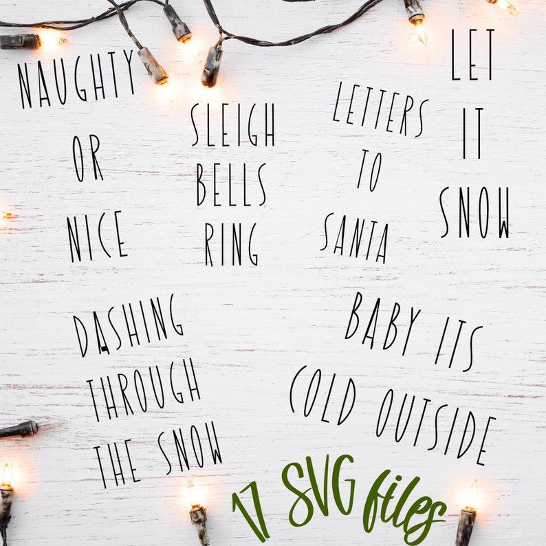 Rae Dunn Inspired Christmas SVG Bundle for Cricut or Etsy