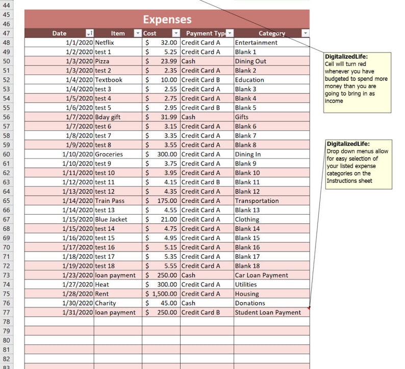 NEW 2024 Advanced Excel Budget Template, Household Budget Template for