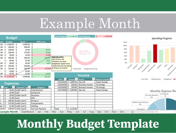 NOUVEAU Modèle de budget Excel 2024, modèle de budget familial