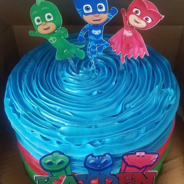 Pj Masks Cake Topper Etsy Australia