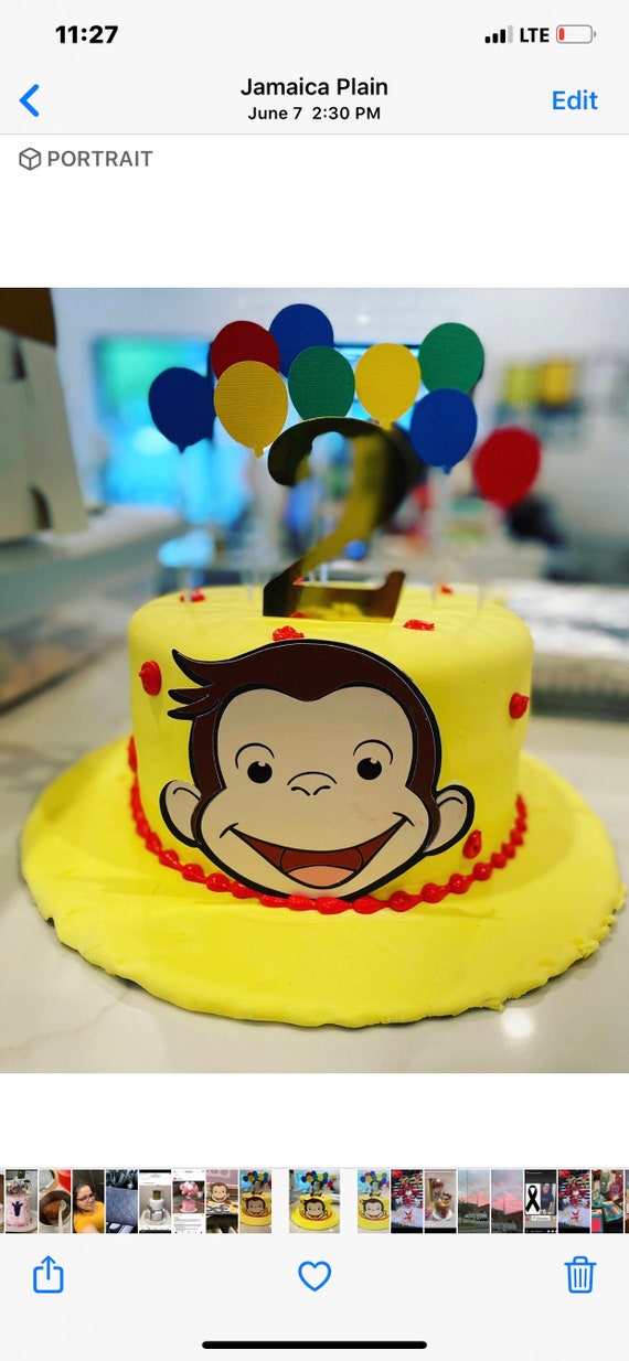 Curious George Simple Cake Topper - Etsy