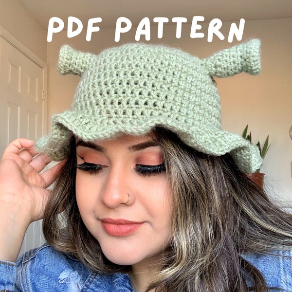 Ogre Crochet Bucket Hat Pattern Instant Download