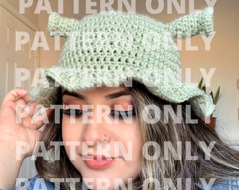 Ogre Crochet Bucket Hat Pattern Instant 