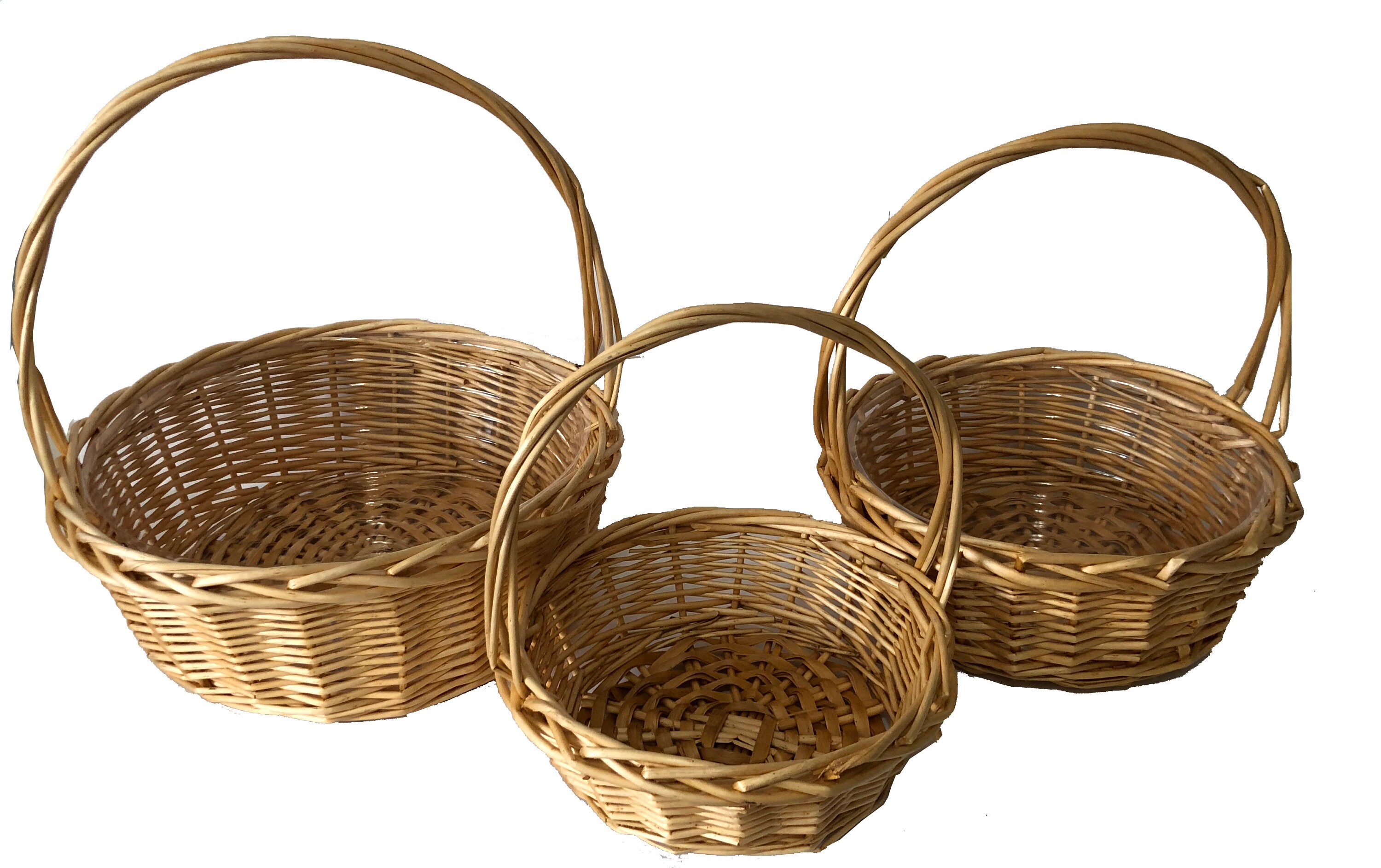 Conjunto de 3 cestas de sauce redondas de 3 15 | Etsy
