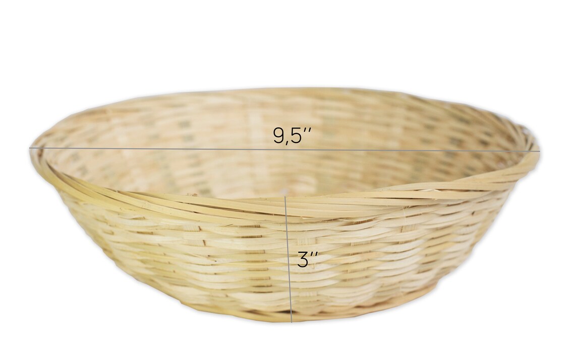 Pack of 2 Basic Handmade natural woven bamboo bowl Small Etsy