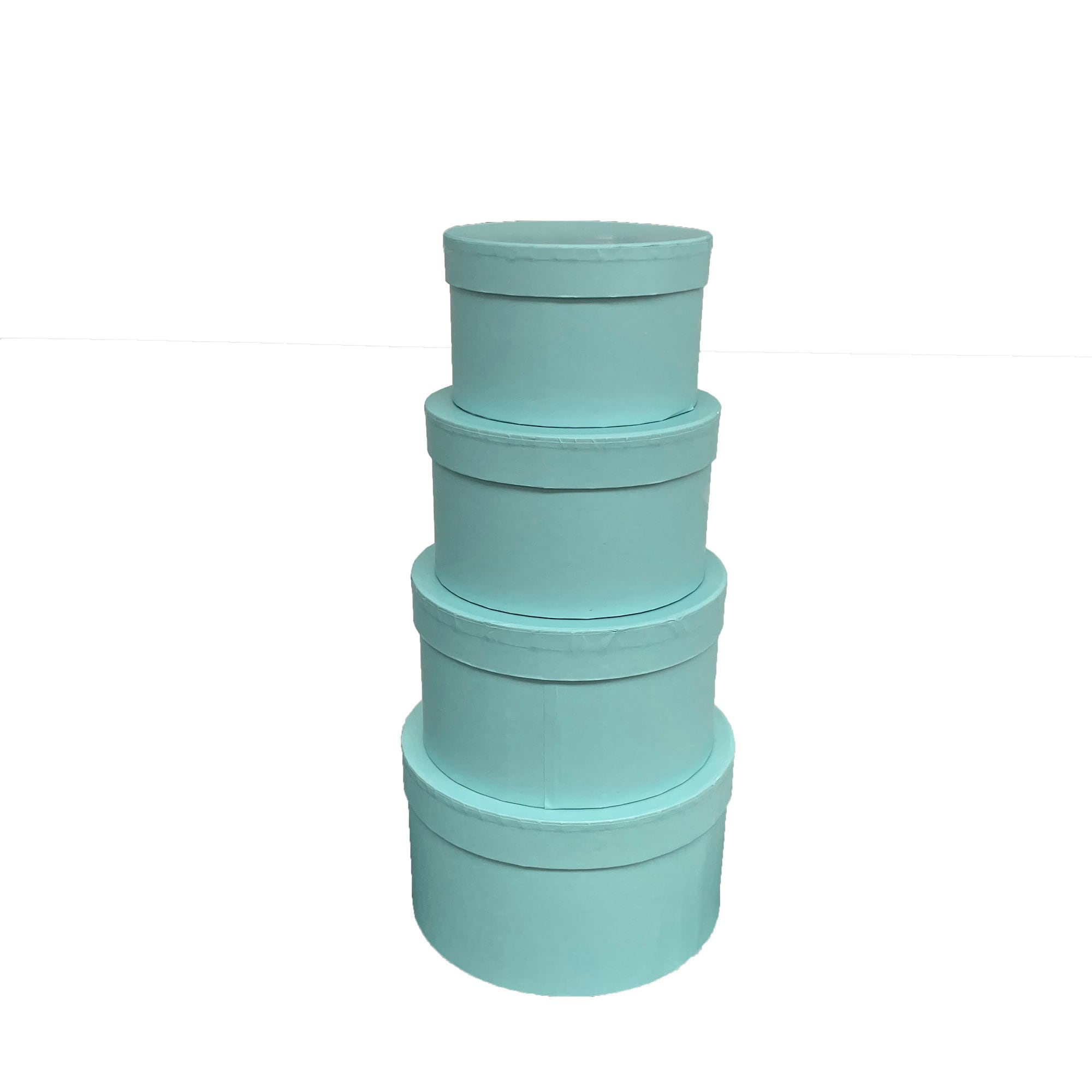 Dark Blue and White Grid Pattern Hat Boxes, Nesting Storage, Pair 2 Hat boxes | Lots of patterns | Storage main image 4