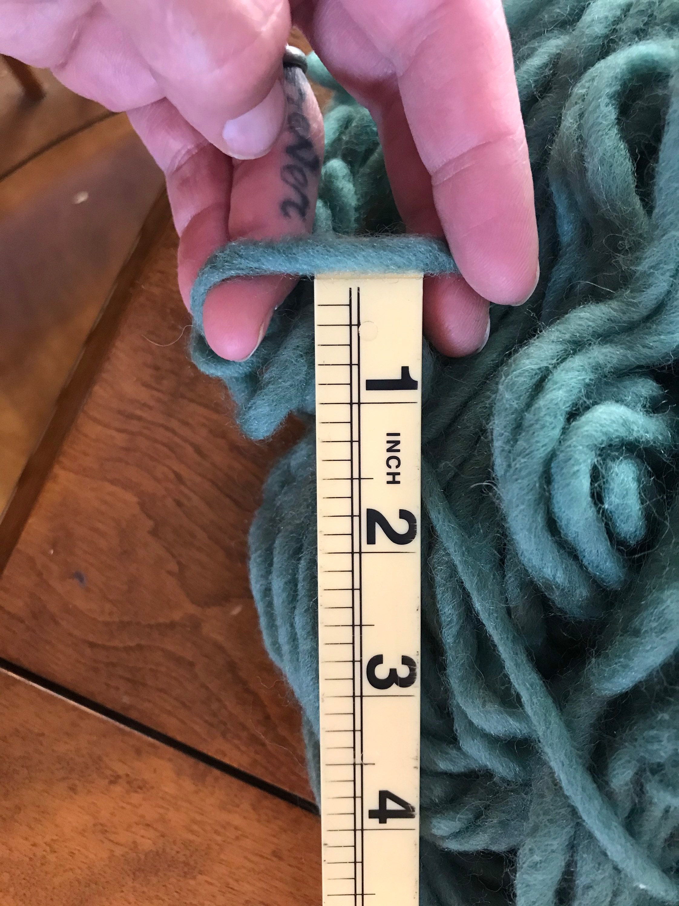 Vintage Chunky Green Wool Yarn Etsy