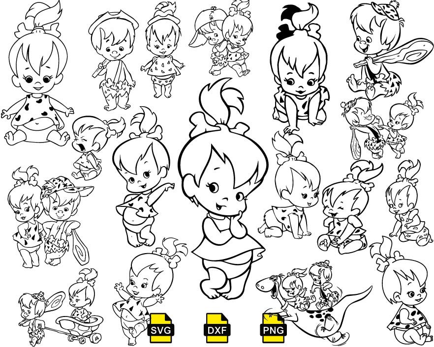 Flintstones Svg the Flintstones Outline Svg Flintstones Png | Etsy