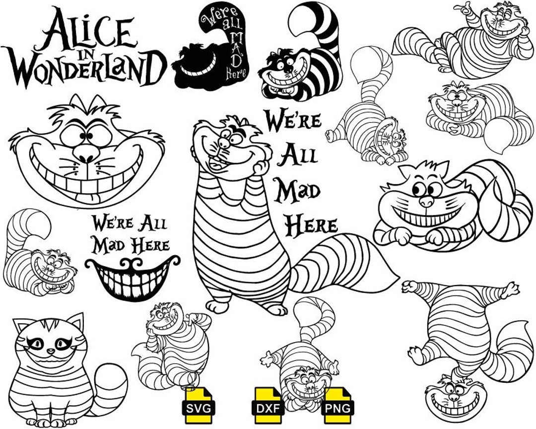 Cheshire Cat Svg Cheshire Cat Outline Svg Cheshire Cat Etsy Cheshire Cat Svg Cheshire Cat Outline Svg Cheshire Cat Etsy