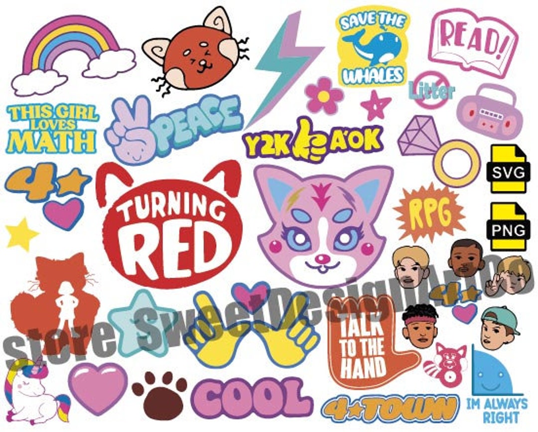 Red Svg Icons Svg Panda Svg Cut File Sillhouette - Etsy