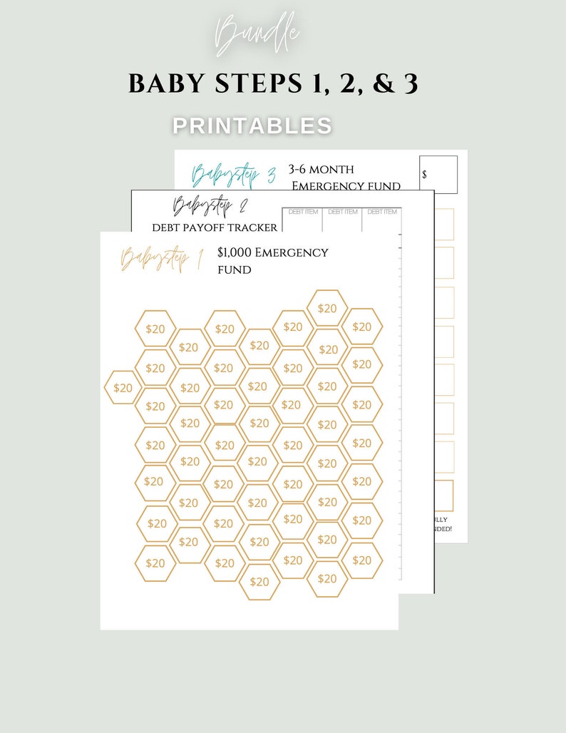 Dave Ramsey Baby Steps 1 2 3 Printable | Etsy