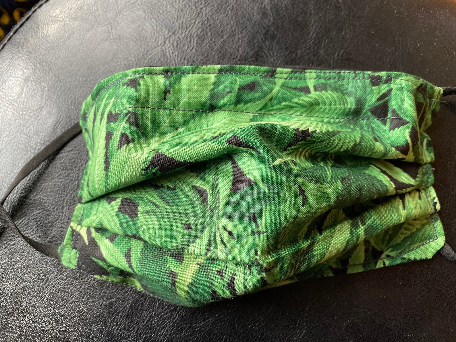 Hemp Theme Marijuana Mask Adjustable Etsy UK