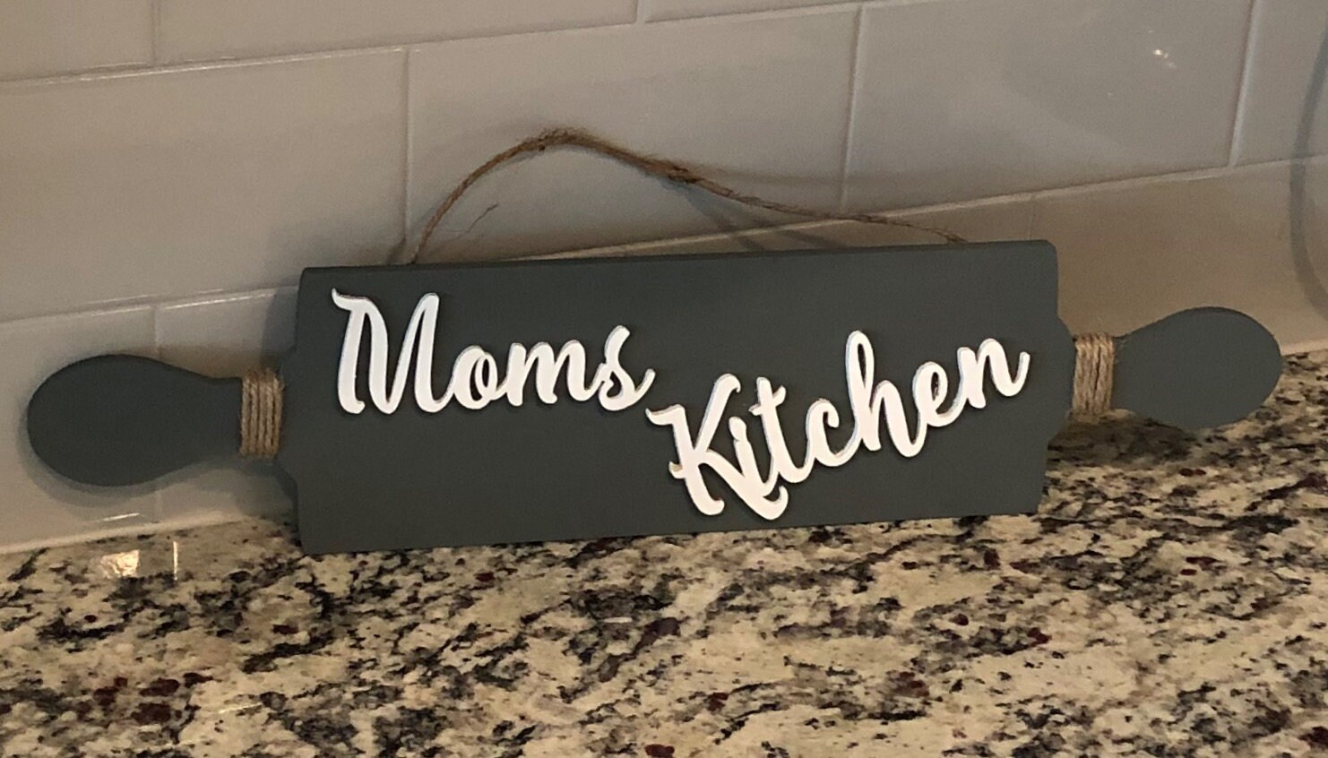 Hanging Rolling Pin Wood Rolling Pin Sign Wood Kitchen Sign Etsy