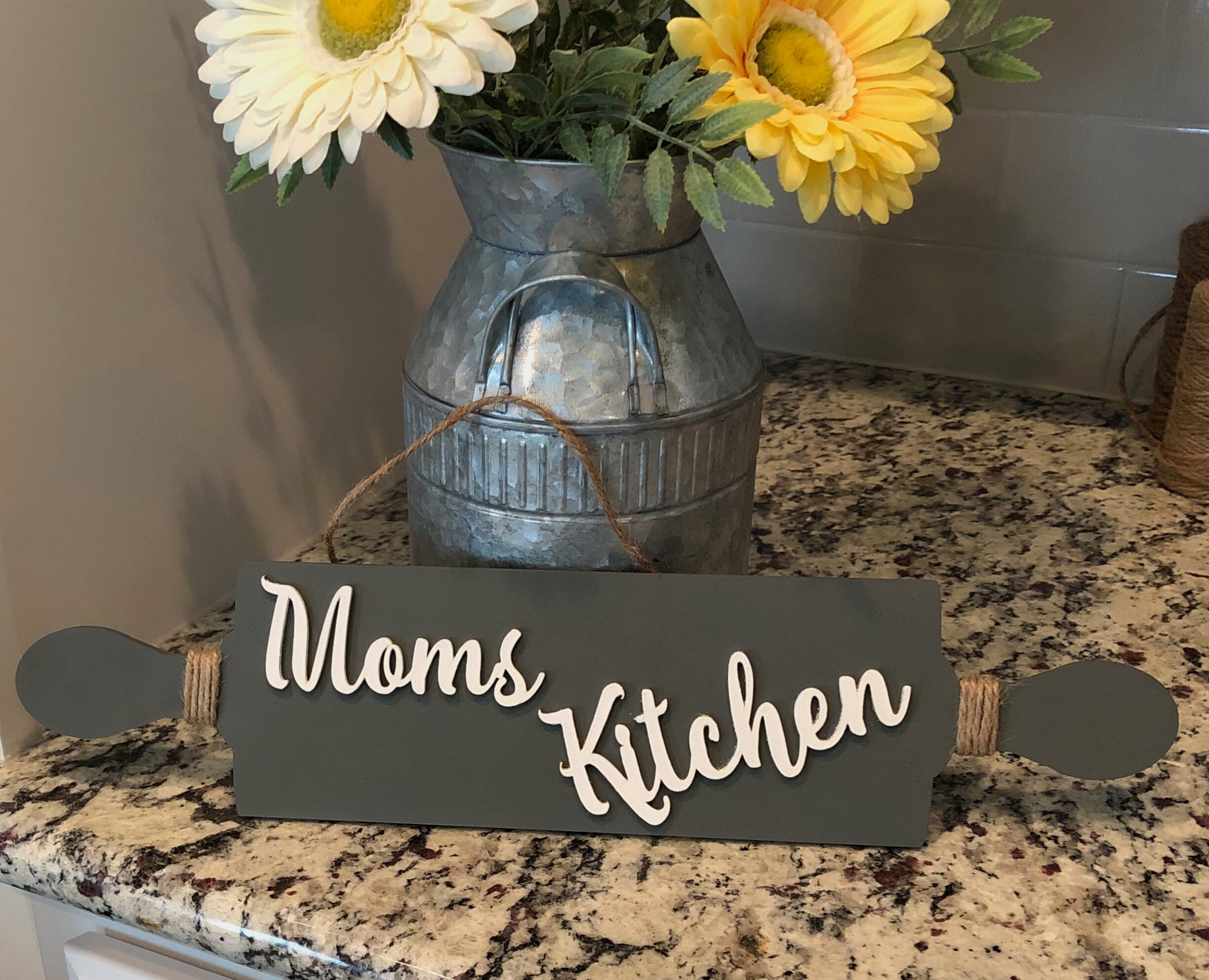 Hanging Rolling Pin Wood Rolling Pin Sign Wood Kitchen Sign Etsy