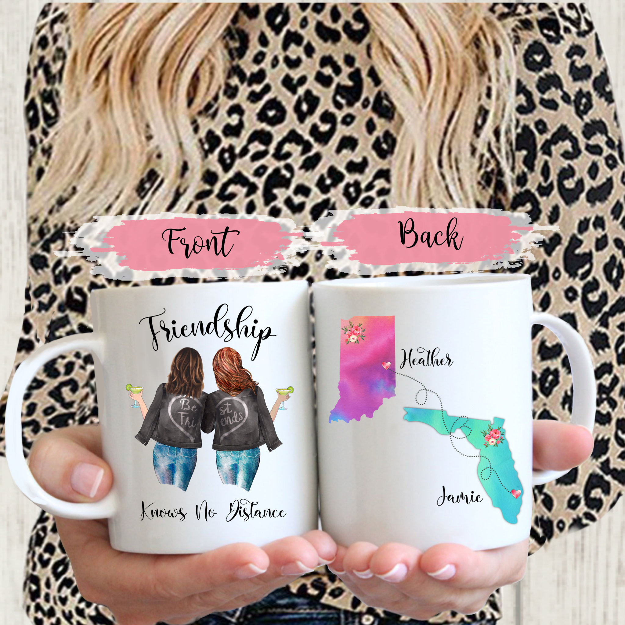 Tazza Amicizia Joymaking 12oz - Regalo Migliore Amica Con Scritta 'Good Friends' - Foto 4