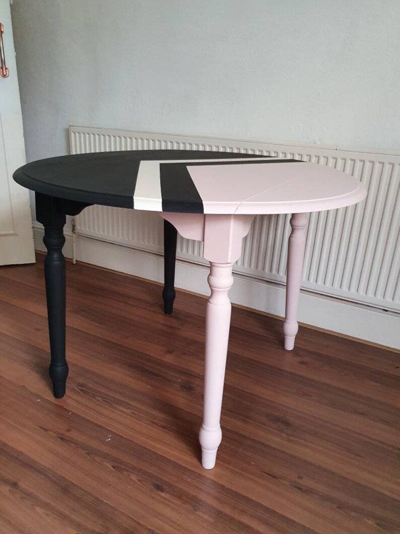 SOLD Upcycled Drop Leaf Wooden Dining Table | Etsy