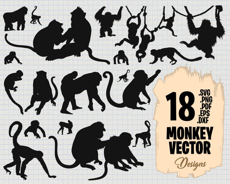 Download Clip Art Svg File Cut Files Cut File 18 Monkey Svg Design Gorilla Svg Files For Cricut Clipart Monkey Cricut Baby Monkey Svg Monkey Face Svg Art Collectibles