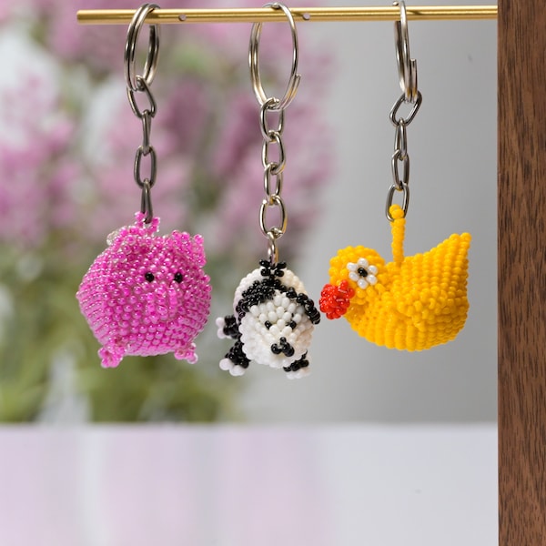 Unique Beaded Animal Keychains | A One-of-a-Kind Accessory