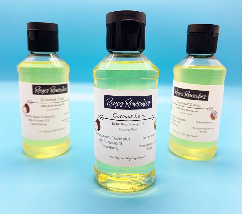 Coconut Love Edible Body Massage Oil4 Oz.coconut Etsy