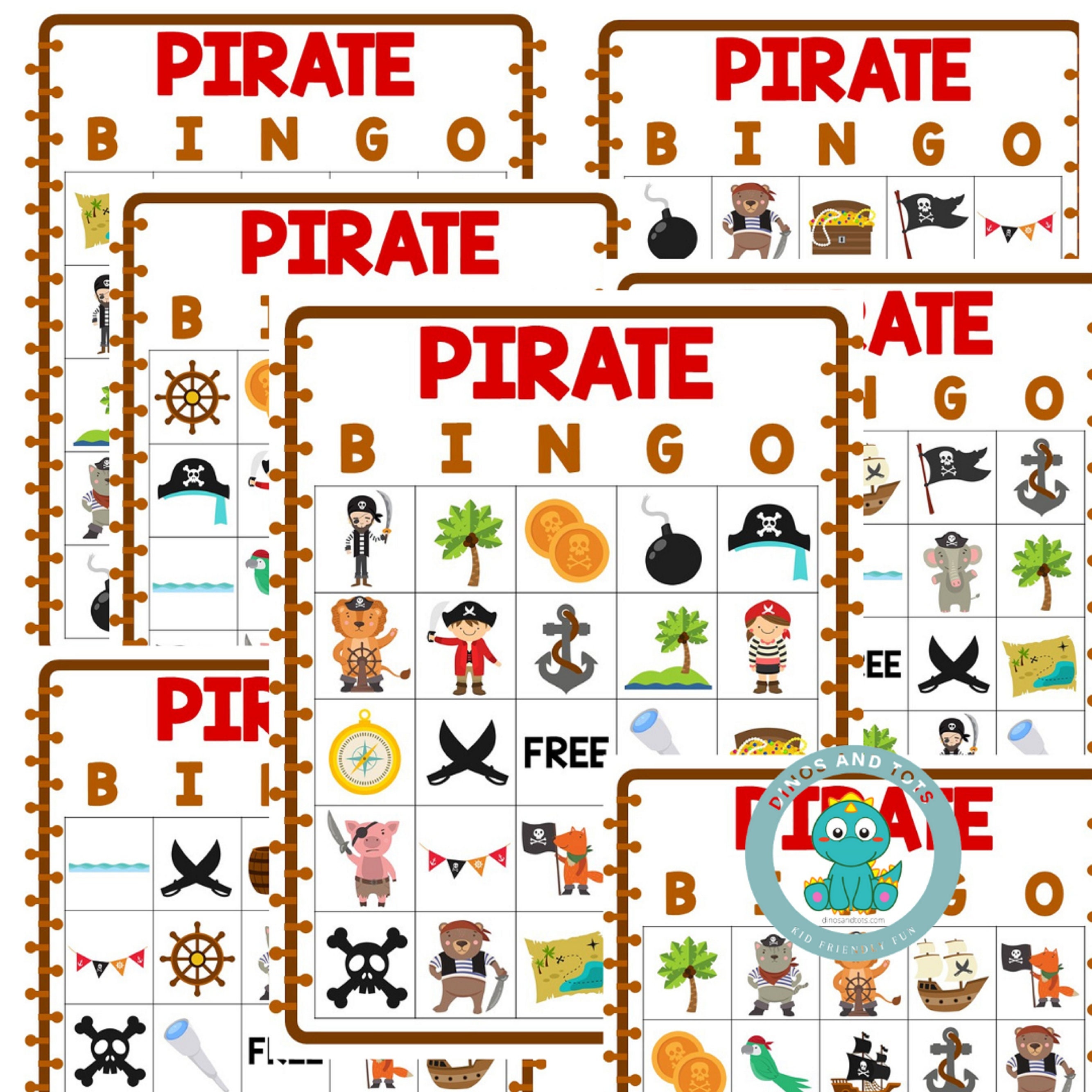 pirate bingo game cards printable pdf kids birthday party fun etsy