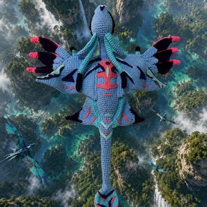Handmade Crochet Plush: Exotic Dragon Inspired Avatar Toy