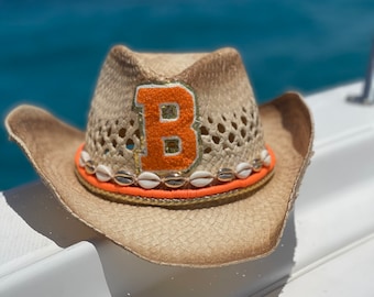 Personalized Cowboy Hat, Beach Hat, Straw Hat, Custom Cowboy Hat, Summer hat, Custom Beach hat, Personalized Beach Hat