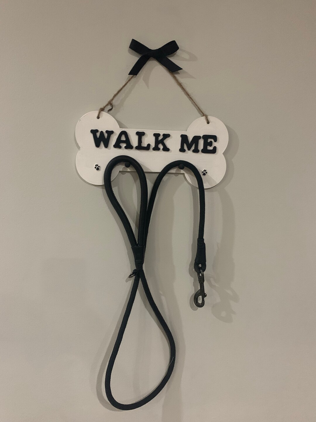 Dog Leash Hanger Dog Leash Holder Walk Me Dog Leash Hanger Etsy