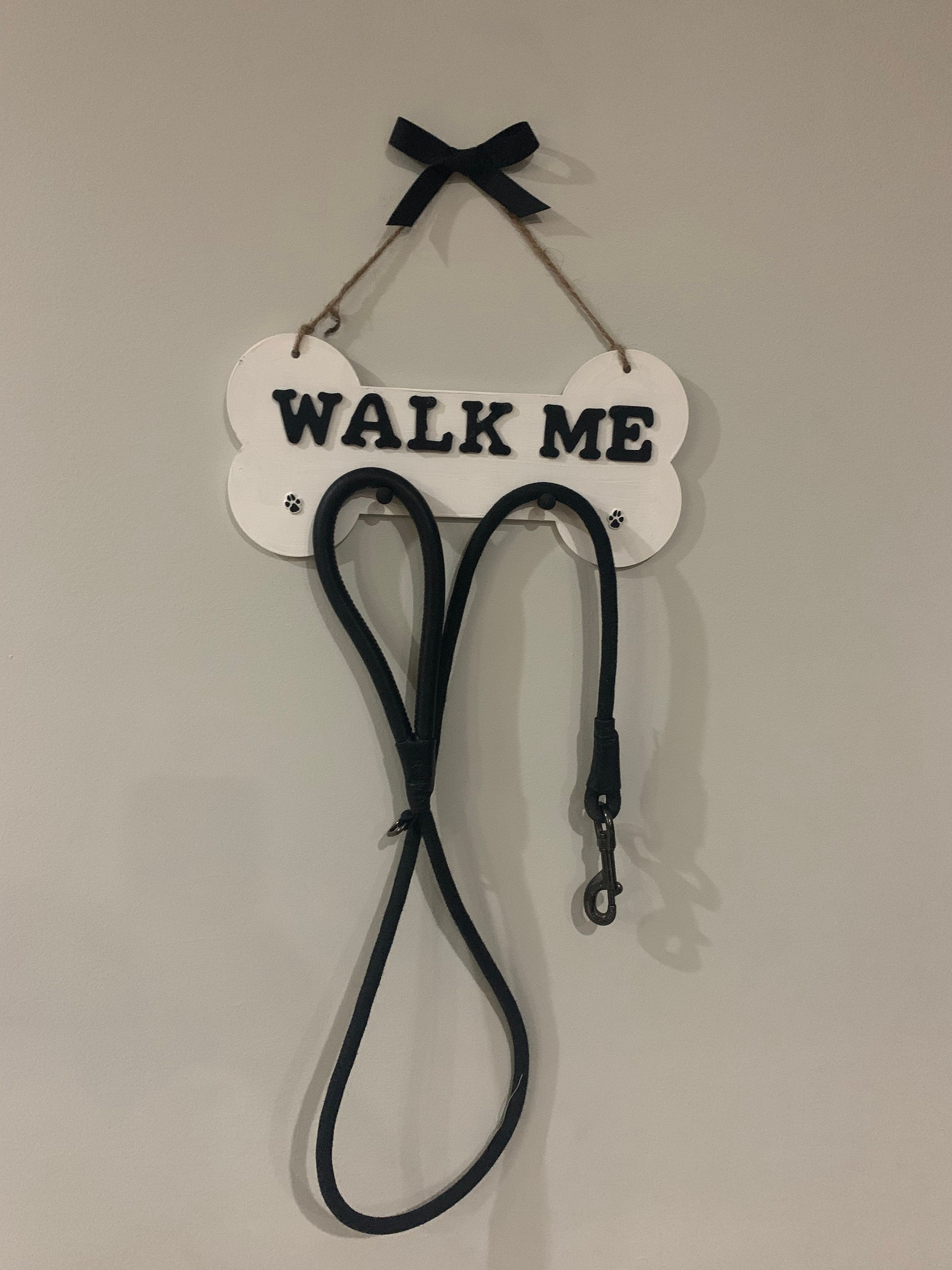Dog Leash Hanger Dog Leash Holder Walk Me Dog Leash Hanger Etsy