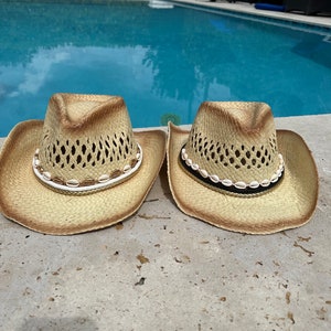 Cowboy Straw Hat En Woen Straw Cowgirl Sun Hat Vintage Nationality