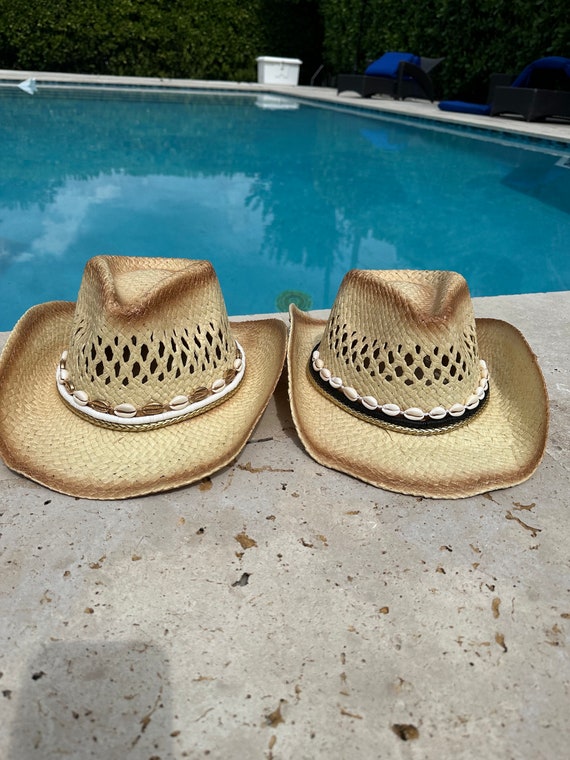 Coastal Cowboy Hat Beach Hat Straw Hat Beach Shell Hat