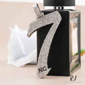Pendente de número da sorte de moissanite vvs1 gelado/pingente de diamante de moissanite personalizado/joias de hip hop/pingente personalizado/pingente de número personalizado