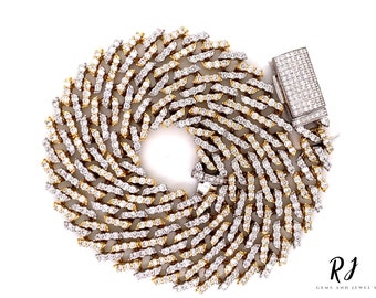 アイスモアッサナイト マイアミ キューバンリンクチェーン：ソリッド