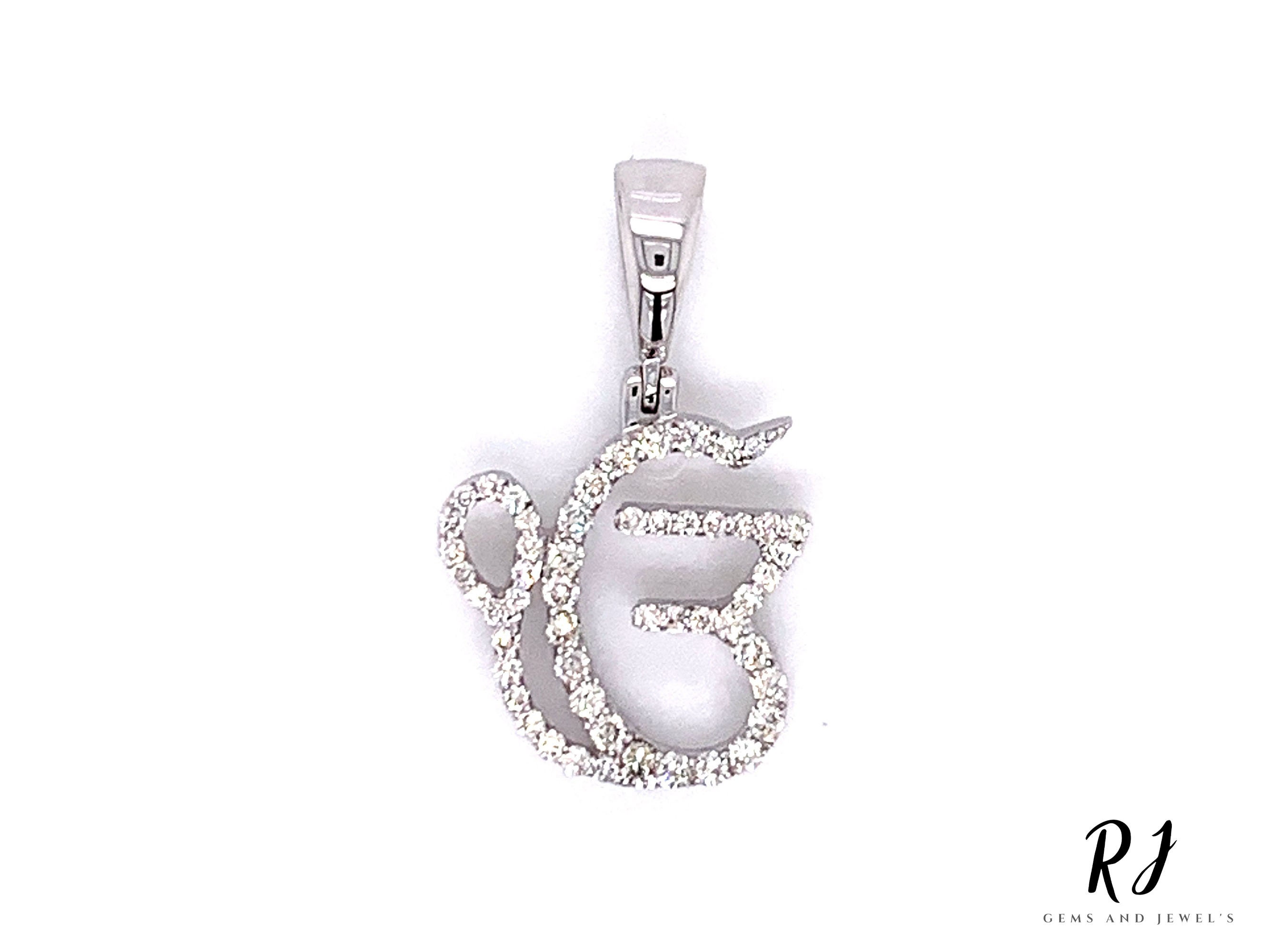 Ek Onkar Diamond Pendant Necklace 10k 14k 18k Gold