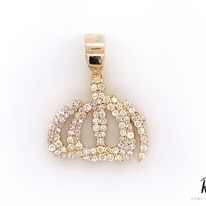 10k Yellow Gold Allah  Pendant | Moissanite Diamond Islamic Necklace | Islamic Jewelry |  Religious Allah Iced Out Diamond Pendant