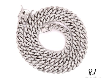 アイスモアッサナイト マイアミ キューバンリンクチェーン：ソリッド