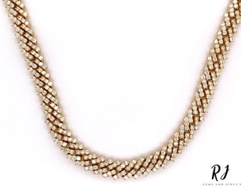 アイスモアッサナイト マイアミ キューバンリンクチェーン：ソリッド